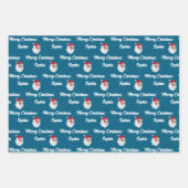 Santa Claus Face | Weihnachtsgeschenk Geschenkpapier Set (Vorderseite 3)