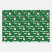Santa Claus Face | Weihnachtsgeschenk Geschenkpapier Set (Vorderseite 2)