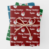 Santa Claus Face | Weihnachtsgeschenk Geschenkpapier Set (Beispiel)
