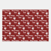 Santa Claus Face | Weihnachtsgeschenk Geschenkpapier Set (Vorderseite)