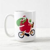 Santa Claus Fahrrad Kaffeetasse (Links)
