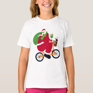 Santa Claus Fahrrad T-Shirt