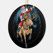SANTA CLAUS FAHRT EIN CHRISTMAS REINDEER KERAMIK ORNAMENT (Links)