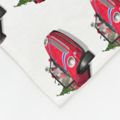 Santa Claus fährt einen Mini Fleecedecke (Ecke)