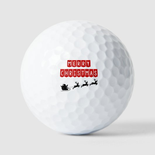 Santa Claus fährt Golfcart Golfball (Vorderseite)