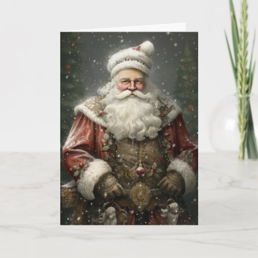 Santa Claus Father Weihnachts Portrait Gruß Karte (Vorderseite)