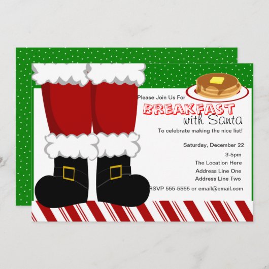 Santa Claus Feet Einladung (Vorne/Hinten)