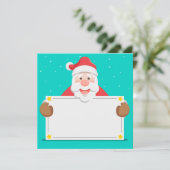 Santa Claus Feiertagskarte (Stehend Vorderseite)