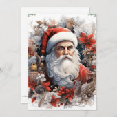 Santa Claus Feiertagskarte (Vorne/Hinten)