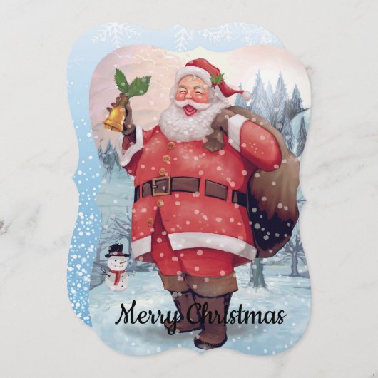 Santa Claus Feiertagskarte (Vorne/Hinten)