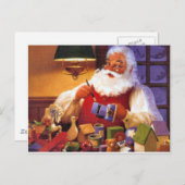 Santa Claus Feiertagspostkarte (Vorne/Hinten)