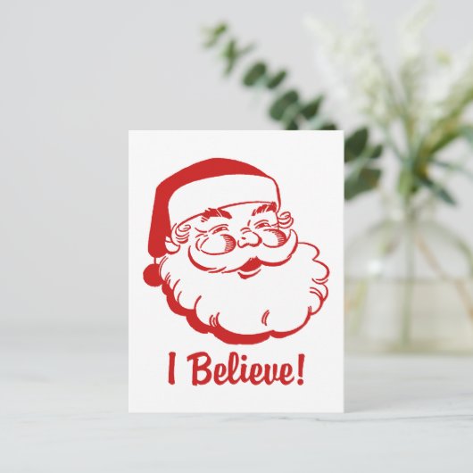 Santa Claus Feiertagspostkarte (Stehend Vorderseite)