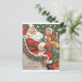 Santa Claus Feiertagspostkarte (Stehend Vorderseite)