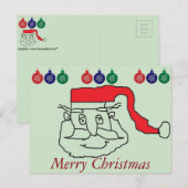 Santa Claus Feiertagspostkarte (Vorne/Hinten)