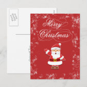 Santa Claus Feiertagspostkarte (Vorne/Hinten)