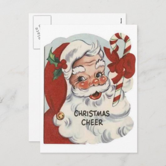 Santa Claus Feiertagspostkarte (Vorne/Hinten)