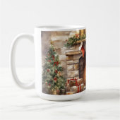Santa Claus Feuerplatz Roter Strumpf Kamin Kaffeetasse (Links)