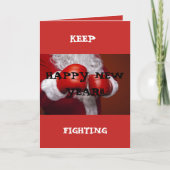 Santa Claus Fighter Feiertagskarte (Vorderseite)