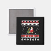 Santa Claus Fir Tree Ugly Weihnachten Magnet (Vorderseite/Rückseite)
