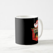 Santa Claus Fireplace Cket Funny Christmas Kaffeetasse (VorderseiteRechts)