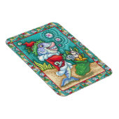 SANTA CLAUS FISH TALES, STARFISH, BAG of SAASHELLS Magnet (Rechte Seite)