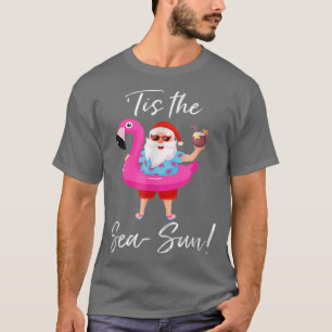Santa Claus Flamingo Float Das Meer-Sonne Christm T-Shirt