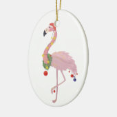 Santa claus flamingo keramik ornament (Links)