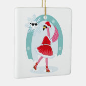 Santa Claus Flamingo Keramik Ornament (Rechts)