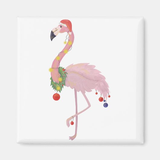 Santa claus flamingo magnet (Vorne)