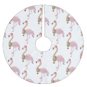 Santa claus flamingo polyester weihnachtsbaumdecke (Vorderseite)
