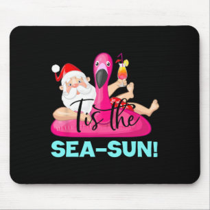 Santa Claus Flamingo Schwimmkörper Tis Die Meer-So Mousepad