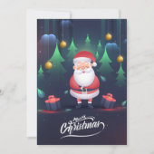 Santa Claus Flat Christmas Feiertagskarte (Vorderseite)