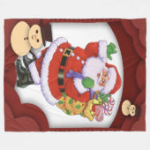 Santa Claus Fleecedecke (Vorderseite (Horizontal))