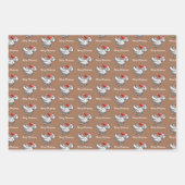 Santa Claus Flying Christmas Sheep Geschenkpapier Set (Vorderseite 3)