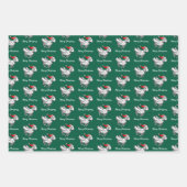 Santa Claus Flying Christmas Sheep Geschenkpapier Set (Vorderseite 2)