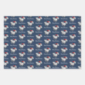 Santa Claus Flying Christmas Sheep Geschenkpapier Set (Vorderseite)