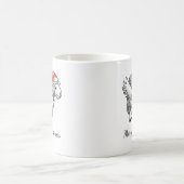 Santa Claus Flying Christmas Sheep Kaffeetasse (Mittel)