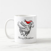 Santa Claus Flying Christmas Sheep Kaffeetasse (Links)