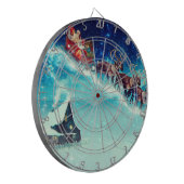 Santa Claus Flying with Rentier Dartscheibe (Vorderseite Links)