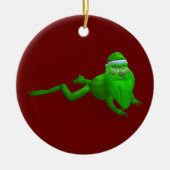 Santa Claus Frog Keramik Ornament (Vorne)