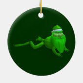 Santa Claus Frog Keramik Ornament (Hinten)