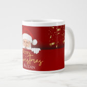 Santa Claus Frohe Weihnachten Individuelle Name Ka Jumbo-Tasse (Vorderseite Rechts)