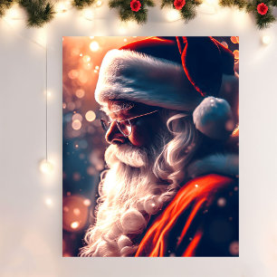 Santa Claus Frohe Weihnachten Poster