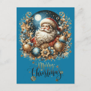 Santa Claus & Frohe Weihnachten  Postkarte
