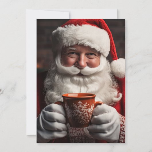 Santa Claus Frohe Weihnachts-Flat Weihnachtskarten (Vorderseite)