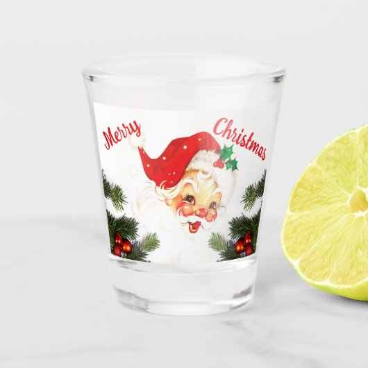 Santa Claus Frohe Weihnachtsgeschosse Party Schnapsglas (Vorderseite)