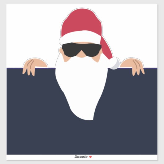SANTA CLAUS FUNNY CAR DECAL STICKER (Blatt)
