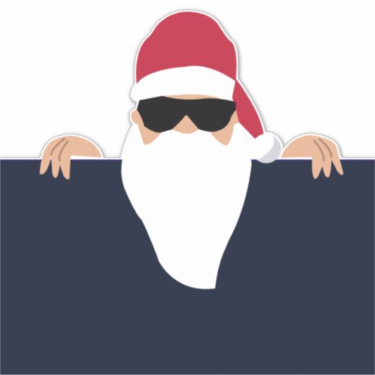 SANTA CLAUS FUNNY CAR DECAL STICKER (Vorderseite)