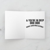 SANTA CLAUS FUNNY CHRISTMAS CARDS, NAUGHTLIST KARTE (Innenseite)