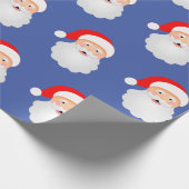 Santa Claus Funny Frohe Weihnachten Geschenkpapier (Ecke)